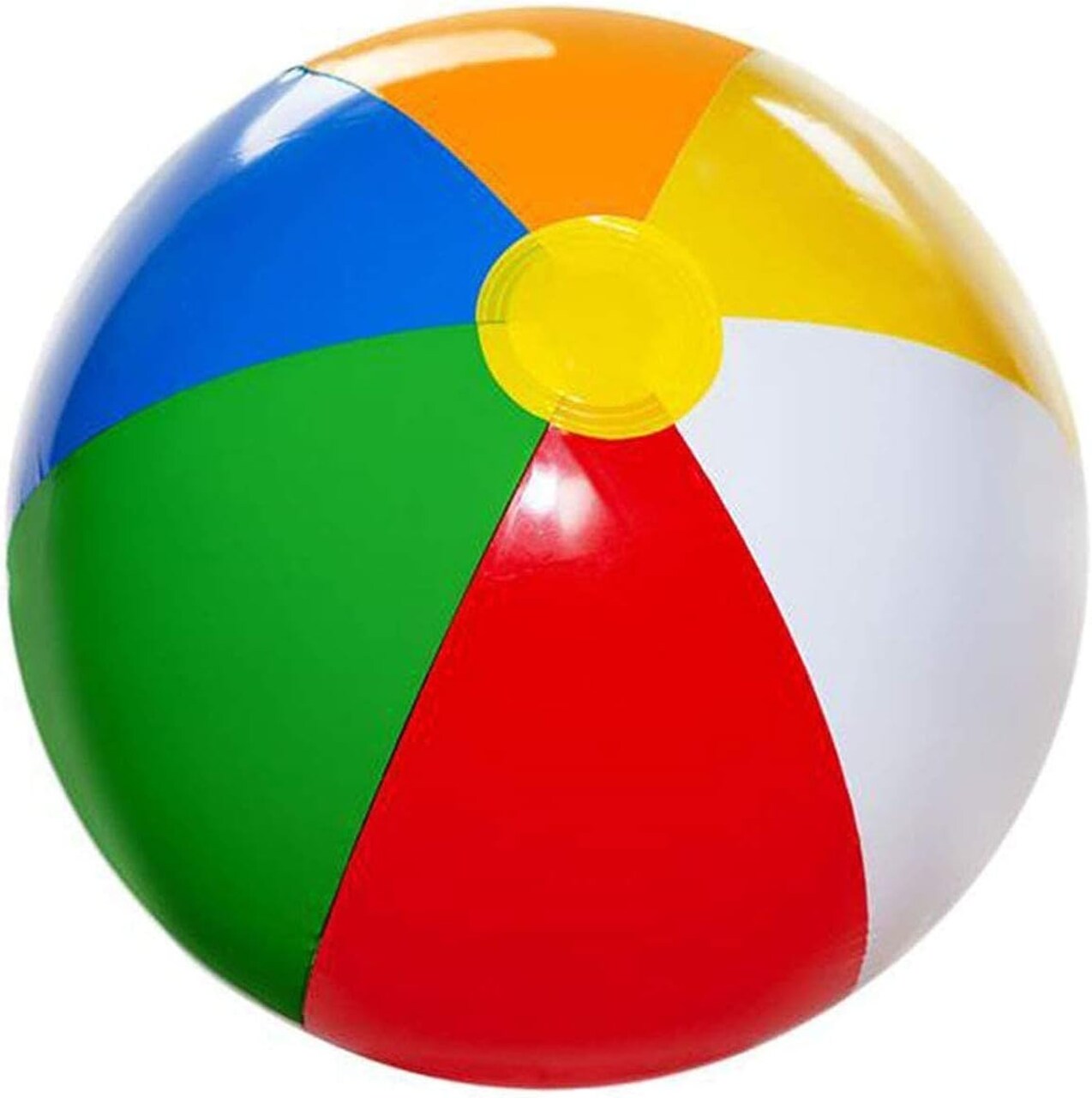 4E's Novelty 24 Pack Bulk Inflatable Beach Balls – 16"" Classic Rainbow Pool Balls for Swimming Pool